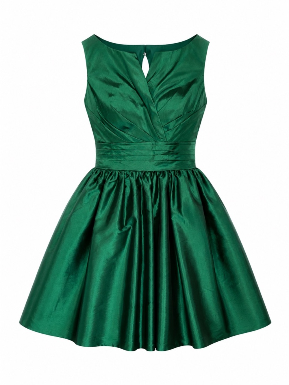 JJs House Emerald Green Taffeta Fit & Flare Cocktail Dress Women’s US12 Formal